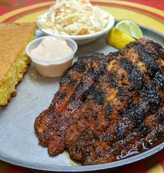 Grilled Peppered Catfish - The Bayou