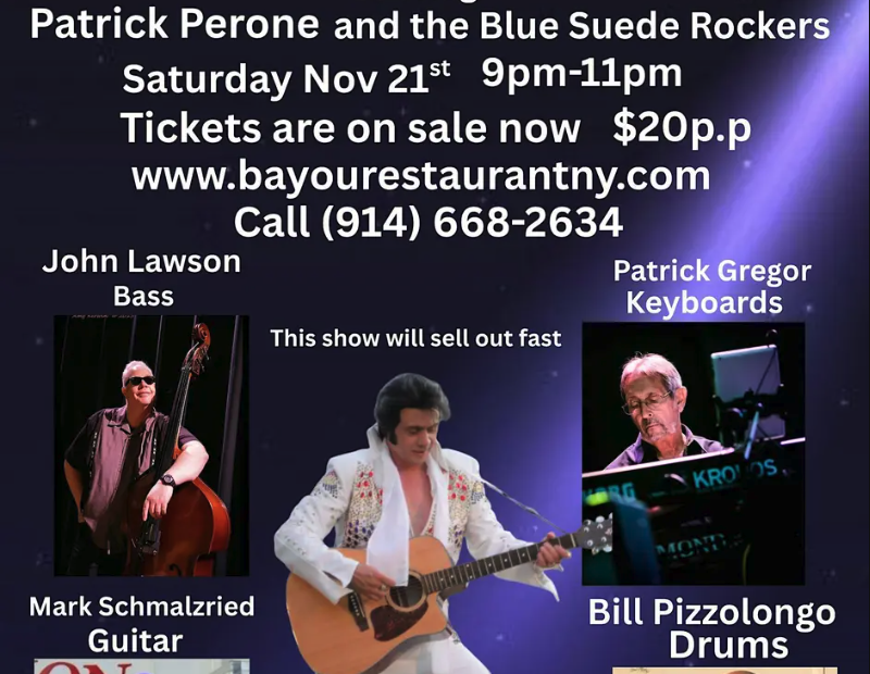 Elvis Night at The Bayou | Patrick Perone Live – Nov. 21