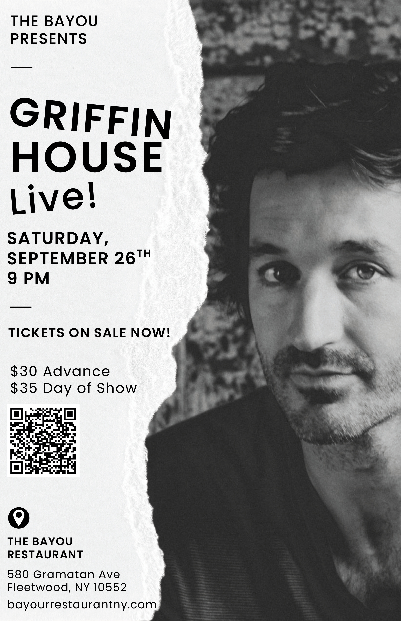 Griffin House Live at The Bayou | Fleetwood NY Concert