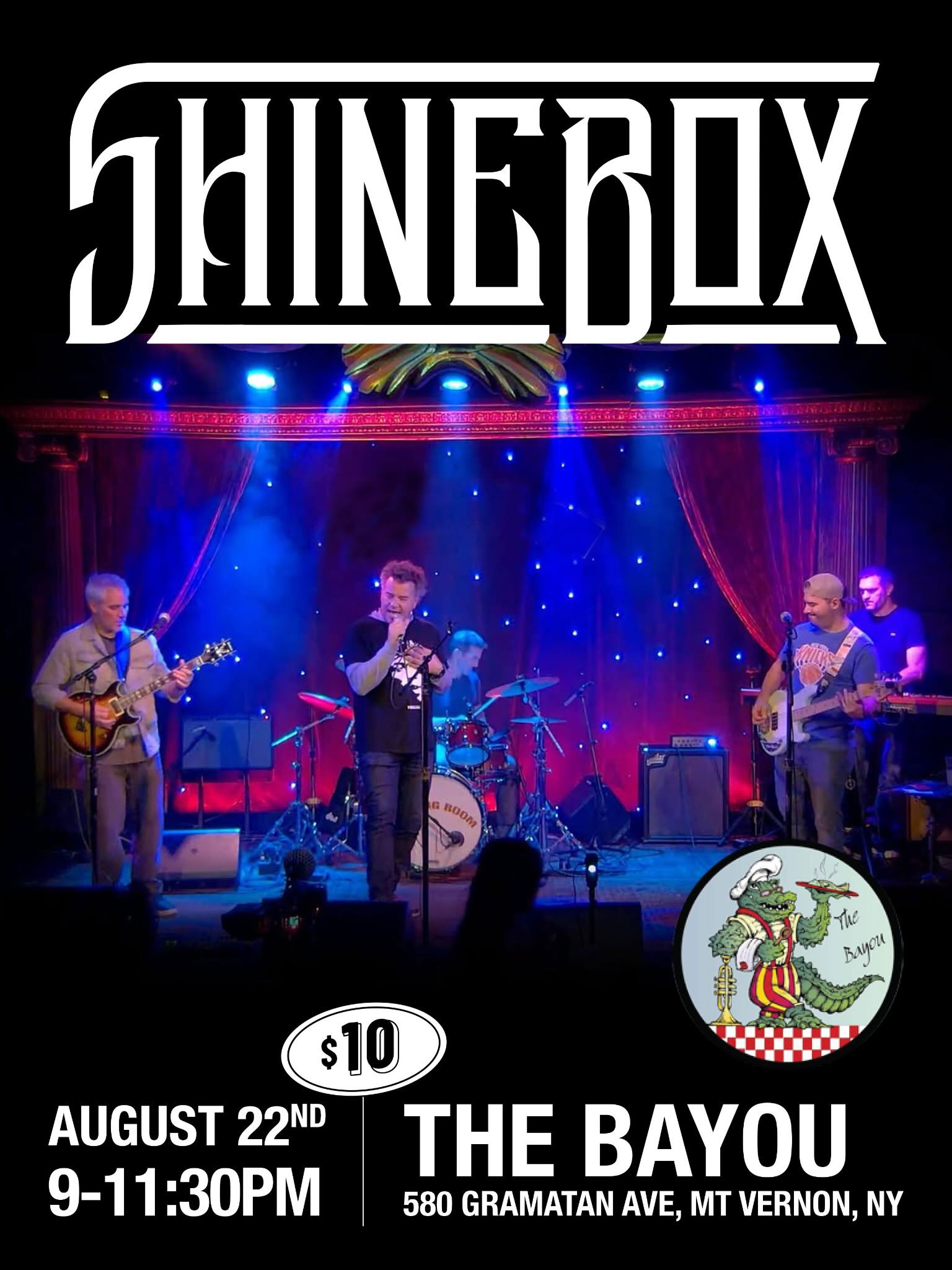 Shinebox live at The Bayou